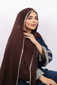 Brown crystal Hijab