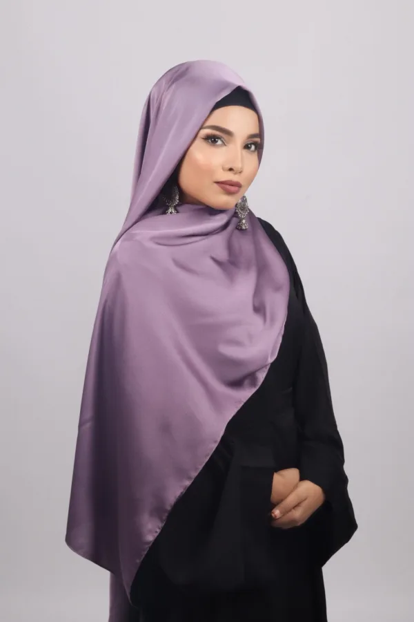 Aubergine Turkish Silk Hijab - Image 3