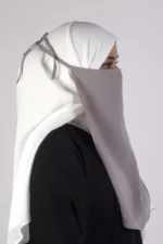 Grey Half Niqab - Image 2