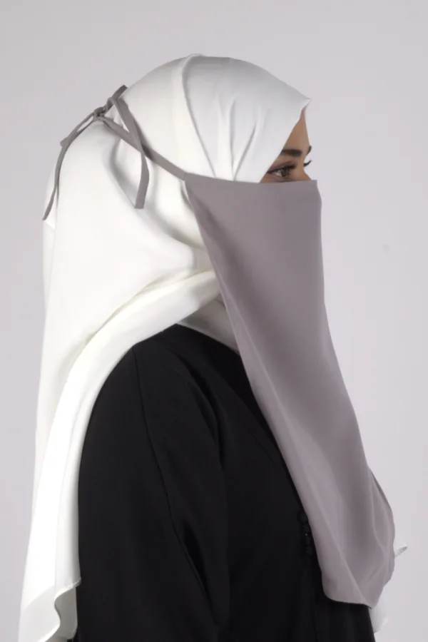 Grey Half Niqab - Image 2