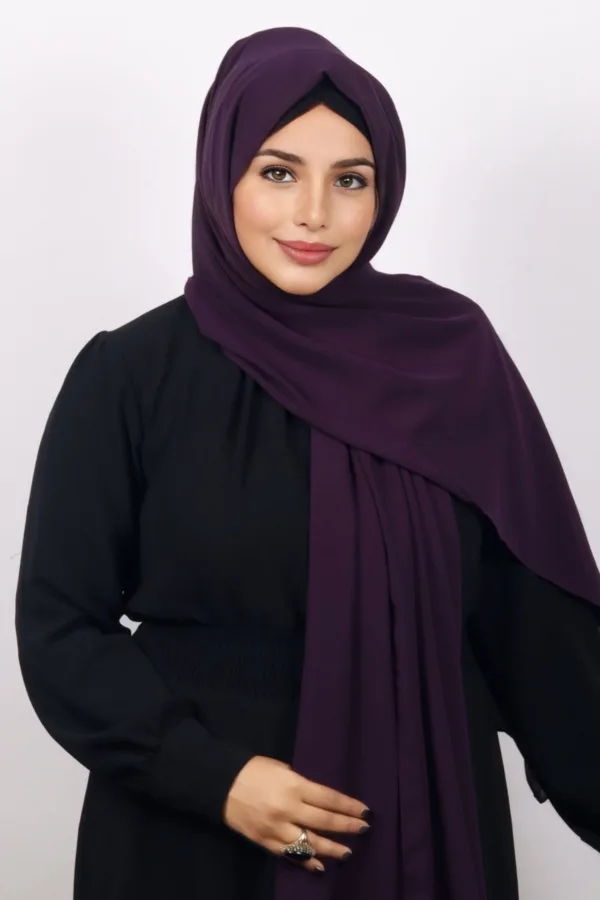 Mauve Supreme Georgette Hijab - Image 1