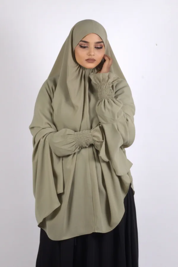 Duaa Easy Wear Prayer Namaz Makhna - Sage - Image 1