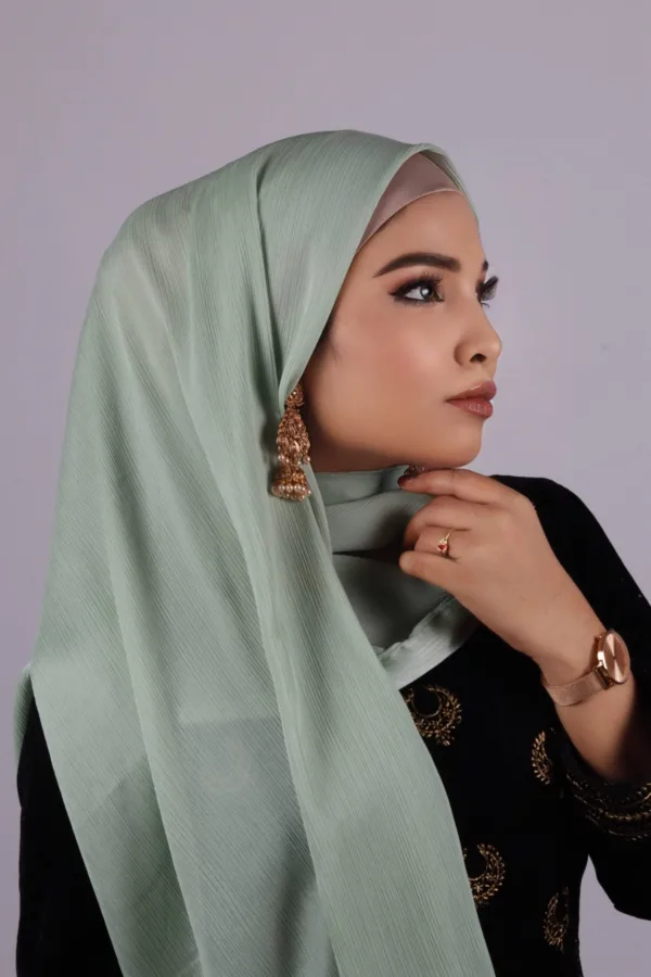 Mint Muna Satin Hijab - Image 1
