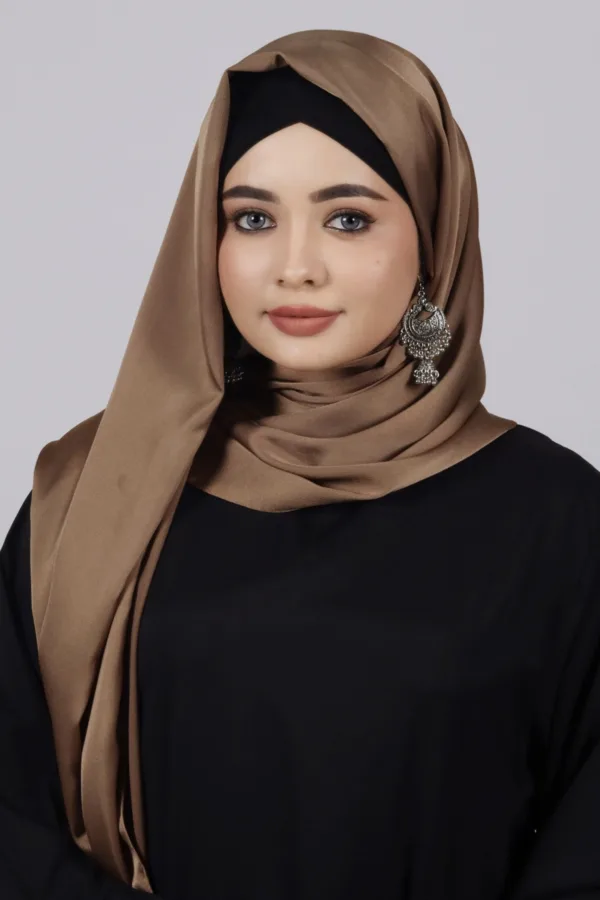 Nude Gold Turkish Silk Hijab - Image 1