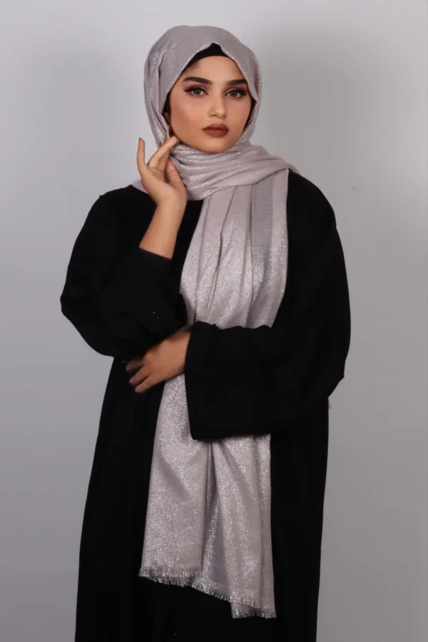 Morganite Premium Zari Hijab - Image 2