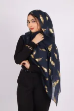 Saqqara Foil Print Hijab - Image 2