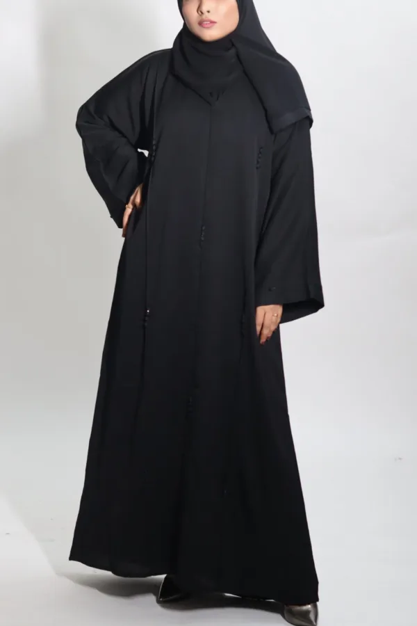 Seher Classic Emirati Abaya - Black - Image 1