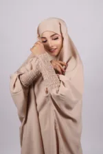 Haya Premium Nida Jilbab 3-Piece Set with Niqab - Souffle - Image 3