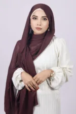 Wine Classic Cotton Hijab - Image 2