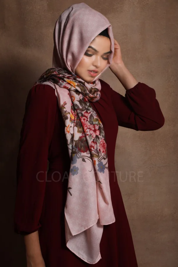 Blossom Floral Premium Viscose Hijab - Image 1