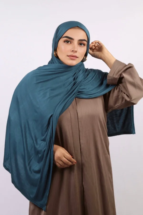 Teal Classic Jersey Hijab - Image 2