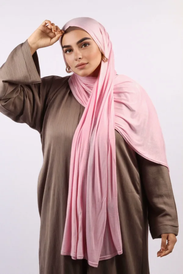 E75AF124-092D-4000-9561-19723034A5B2.jpeg Baby Pink Classic Jersey Hijab - Image 1
