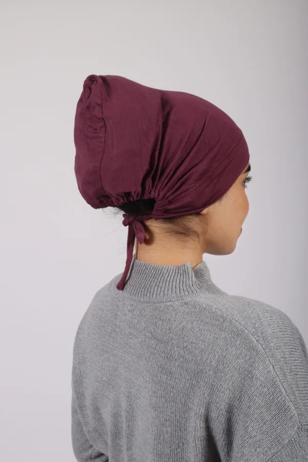 Mulberry Tieback Hijab Cap - Image 2