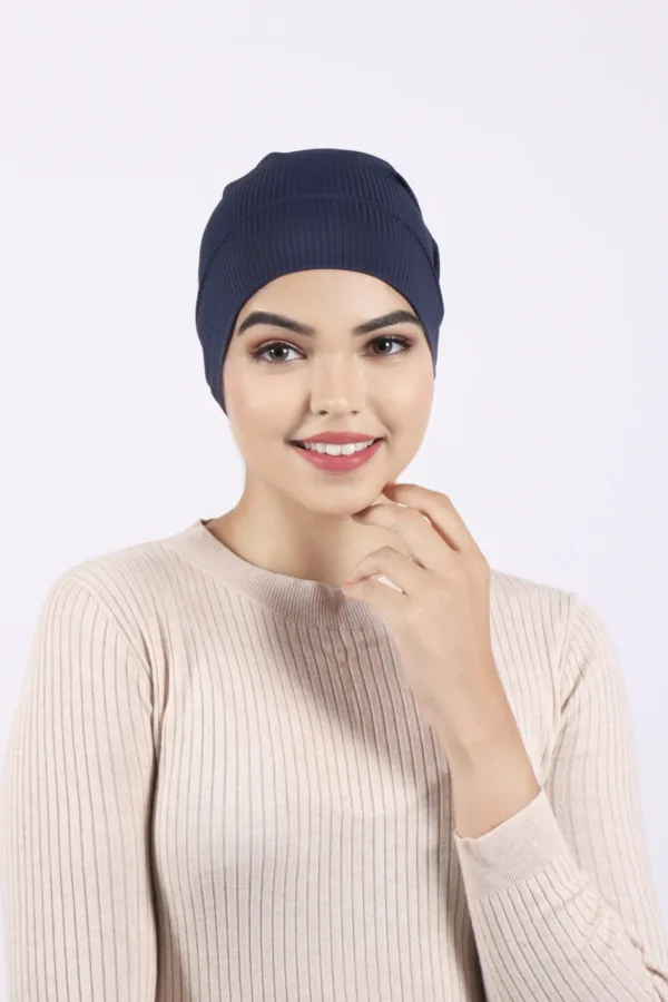 ECA51A5B-61DF-4D31-A84C-251FD32B6C8E.jpeg Navy Ribbed Tube Cap - Image 1