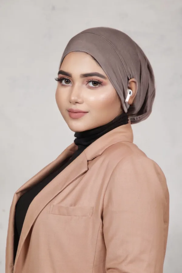 EDB62929-4798-4917-96FE-9F5D42DFC1B7.jpeg Ebony Ear-slit Access Hijab Cap - Image 1