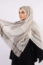 Taupe Modal Keffiyeh Hijab