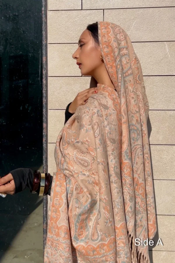 F0719098-737C-41BE-8A72-3C04CF0EBC82.jpeg Noorjahan Double Sided Pashmina Shawl - Image 1