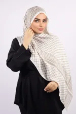 Beige Modal Keffiyeh Hijab - Image 3