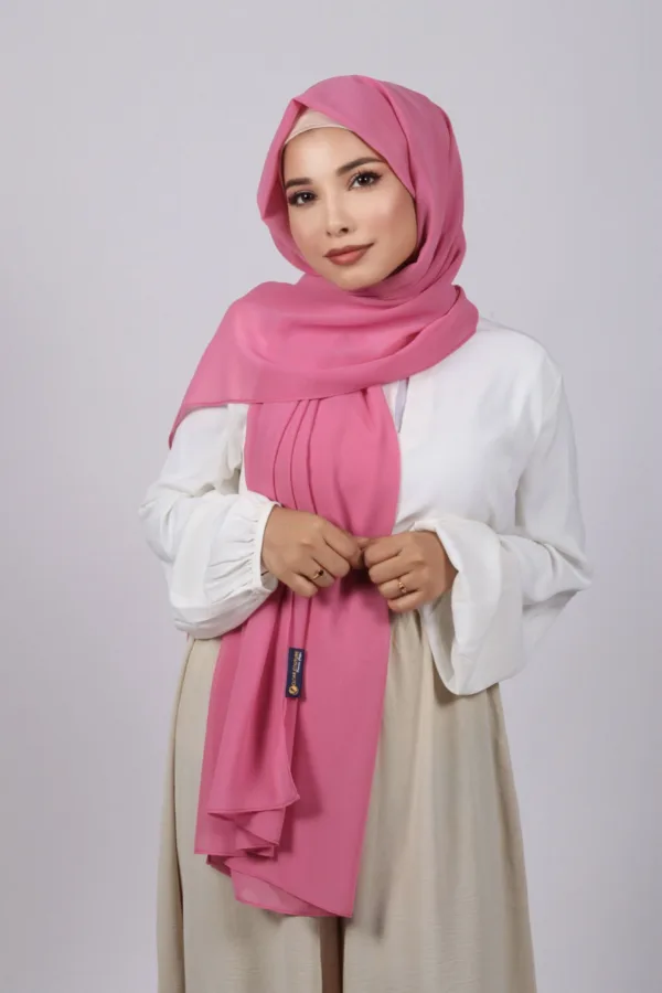 F295FB19-6465-4249-AE7E-C688E749EE6C-2.jpeg French Pink Premium Chiffon Hijab - Image 1
