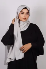 Ash Silver Medina Silk Hijab - Image 3