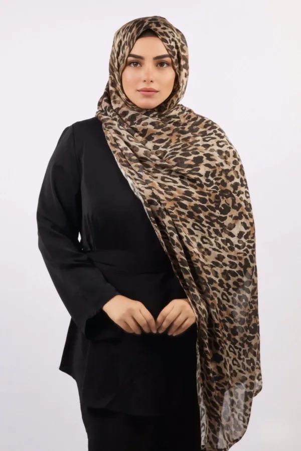 Wild Javan Modal Leopard Print Hijab - Image 6