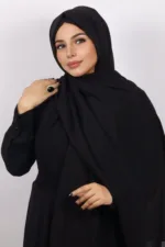 Carbon Black supreme Georgette Hijab - Image 2