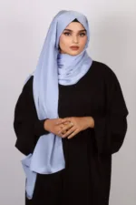 Artic Blue Medina Silk Hijab - Image 2
