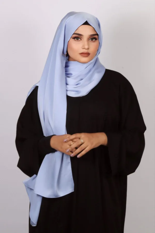 Artic Blue Medina Silk Hijab - Image 2