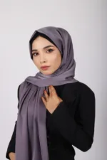 Blueberry Turkish Satin Hijab - Image 3