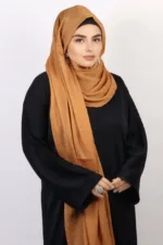 Almond brown Shimmer Chiffon Hijab