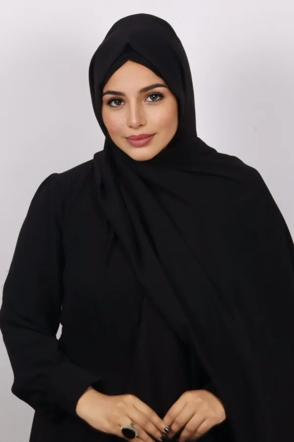 Carbon Black supreme Georgette Hijab - Image 3
