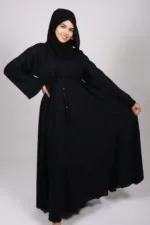 Amaira Flared Emirati Abaya - Black - Image 3