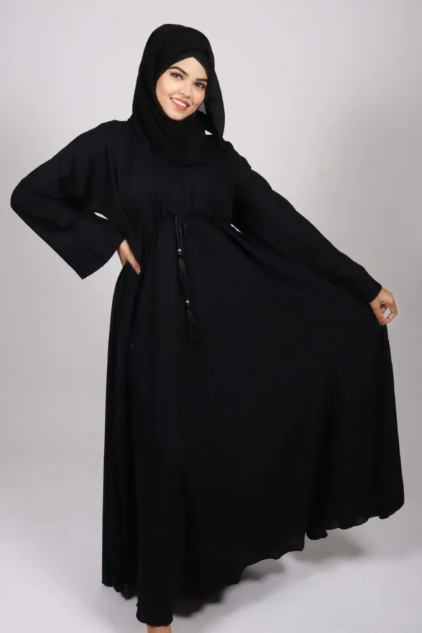 Amaira Flared Emirati Abaya - Black - Image 3