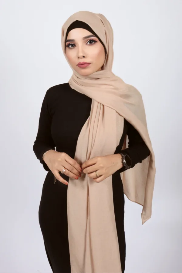 FBB617D8-9B46-4E4C-8BAF-8F785DDD960C.jpeg Linen Cream Modal Hijab - Image 1