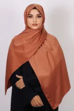 Tangerine Medina Silk Hijab - Image 2
