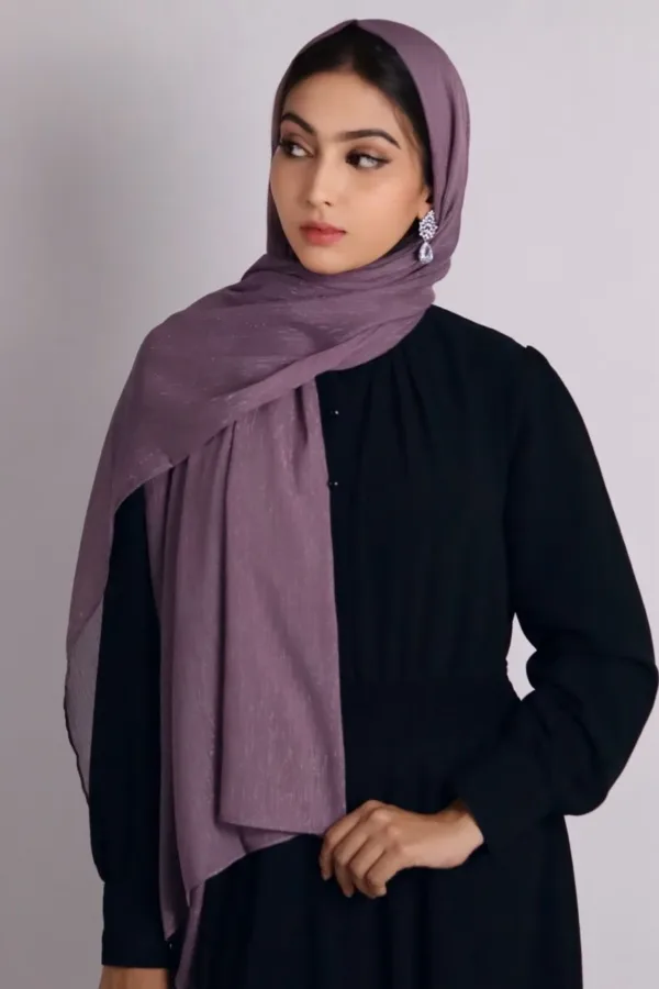 Berry Shimmer Chiffon Hijab - Image 1