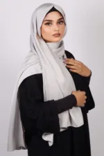 Ash Silver Medina Silk Hijab - Image 2