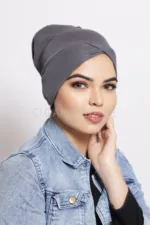 Slate Criss Cross Tube Hijab Cap