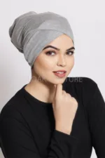 Melange Criss Cross Tube Hijab Cap - Image 2