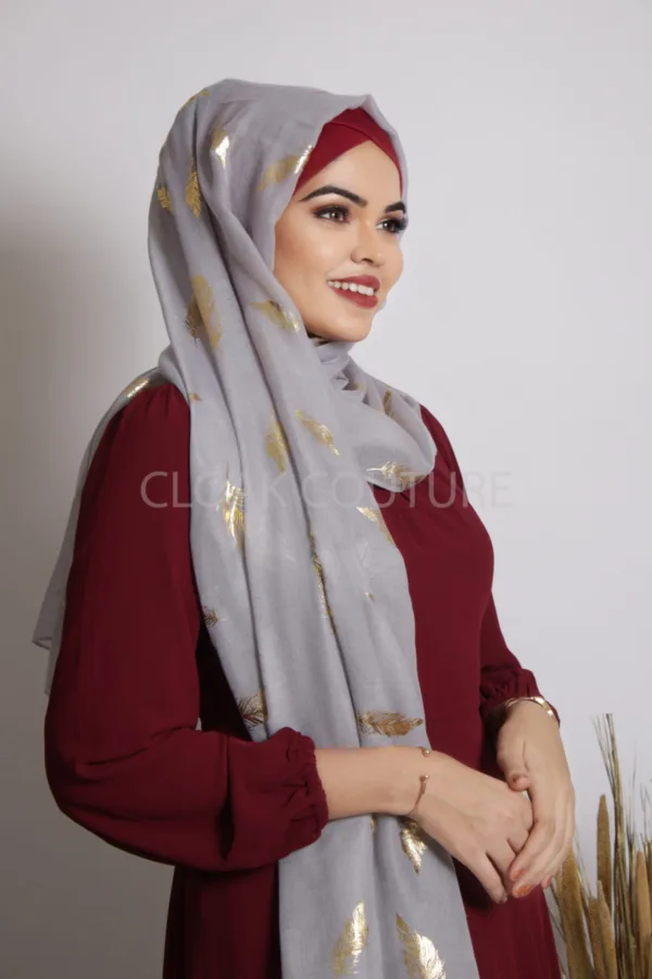 Renet Foil Print Hijab - Image 1