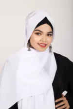 Pearl White Turkish Silk Hijab - Image 2