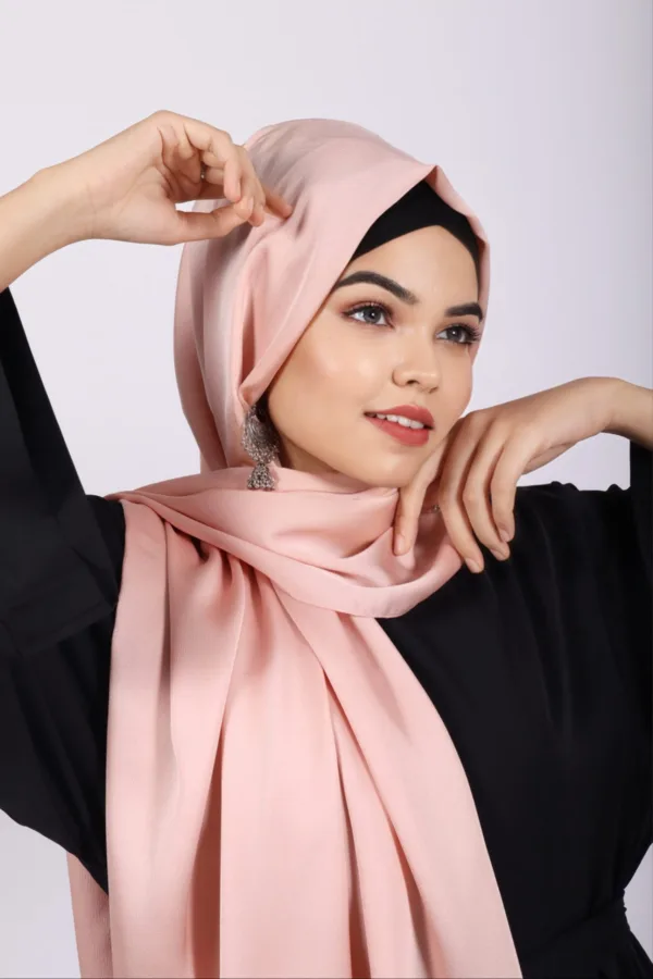 Blush Turkish Silk Hijab - Image 1
