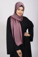 Silky Mauve Turkish Silk Hijab - Image 2