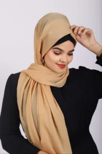 Matt Gold Shimmer Chiffon Hijab