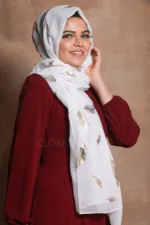 Goddess Foil Print Hijab - Image 2