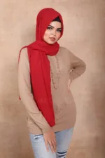 Cherry Red Premium Chiffon Hijab