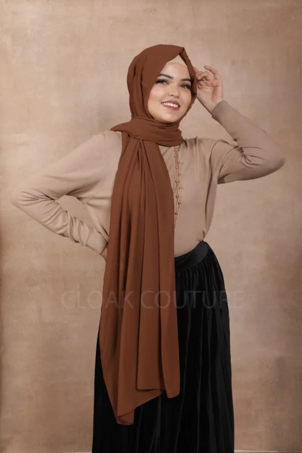 IMG_4938-1-scaled-1.jpg Caramel Premium Chiffon Hijab - Image 1