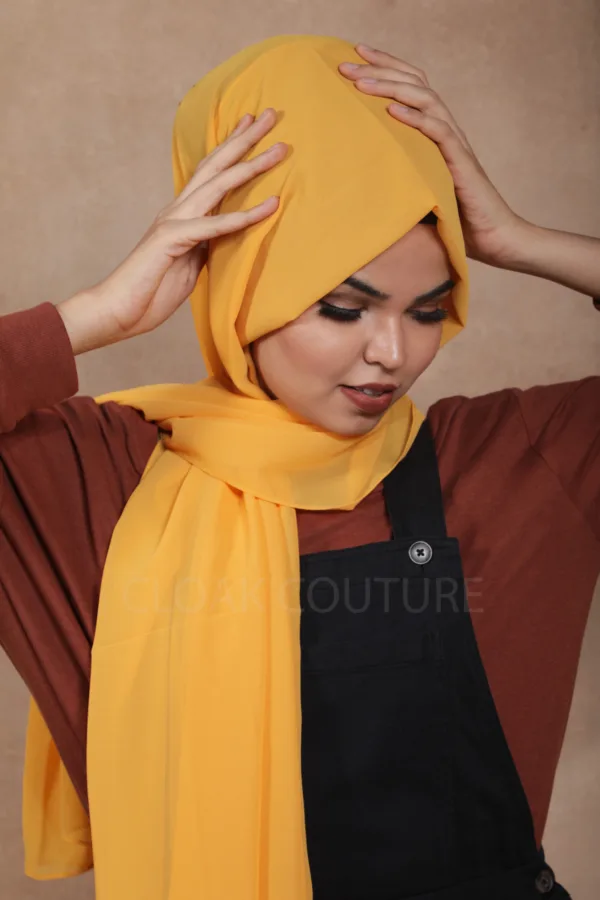 IMG_5238-scaled-2.jpg Mango Yellow Premium Chiffon Hijab - Image 1
