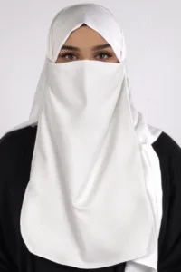White Half Niqab
