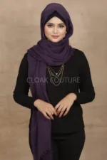 Mauve Crinkled Cotton Hijab